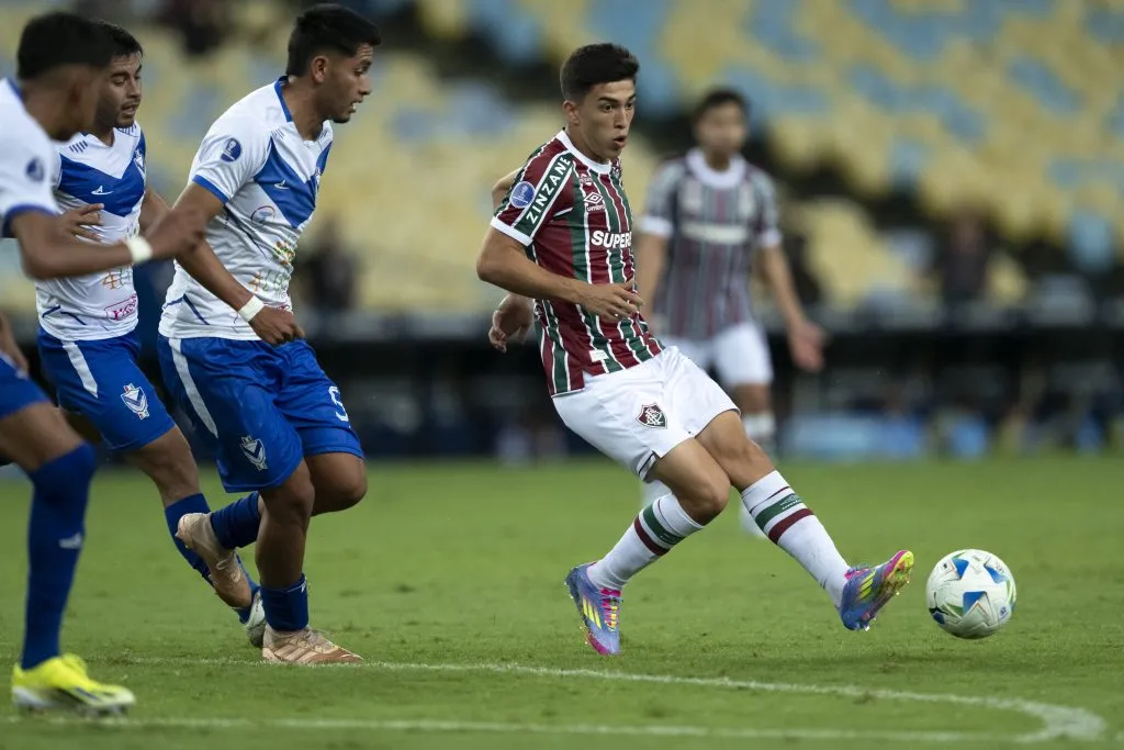 RJ – RIO DE JANEIRO – 10/04/2025 – COPA SUL-AMERICANA 2025, FLUMINENSE X SAN JOSE – Lezcano jogador do Fluminense durante partida contra o San Jose no estadio Maracana pelo campeonato Copa Sul-americana 2025. Foto: Jorge Rodrigues/AGIF