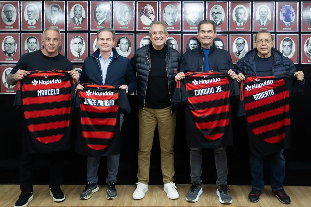 BAP, presidente do Flamengo, em reunião com patrocinadores. FOTO MARIANA SÁ/FLAMENGO