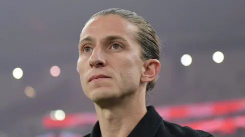Filipe Luis técnico do Flamengo durante partida contra o Internacional no estadio Maracana pelo campeonato Brasileiro A 2025. Foto: Thiago Ribeiro/AGIF