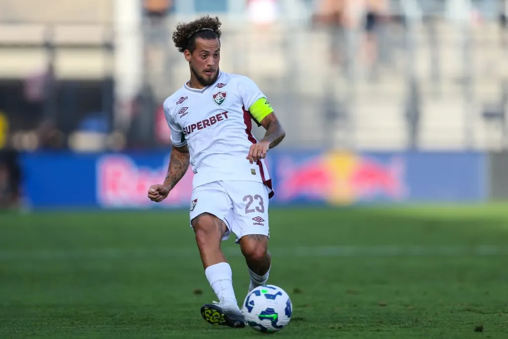 Guga jogador do Fluminense durante a partida contra o Bragantino –  Foto: Marlon Costa/AGIF