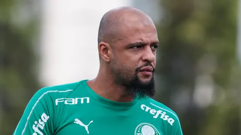 Felipe Melo durante treino do Palmeiras no CT Academia de Futebol.