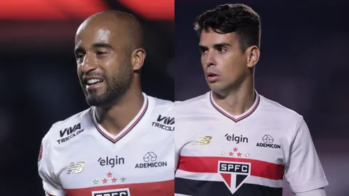 Lucas Moura e Oscar podem jogar contra a LDU (Imagem: Marcello Zambrana/AGIF/ Ettore Chiereguini/AGIF)