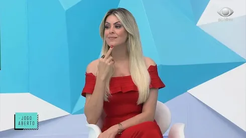 Renata Fan, jornalista torcedora do Internacional. Foto: Reprodução / Band