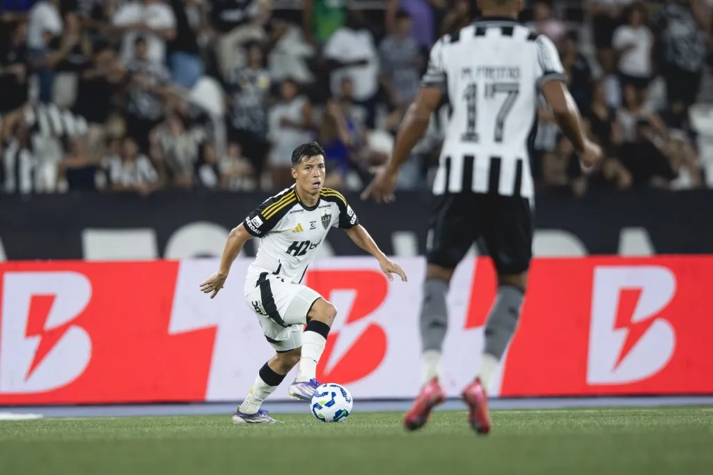 Alan Franco diante do Botafogo. Foto: Pedro Souza / Atlético