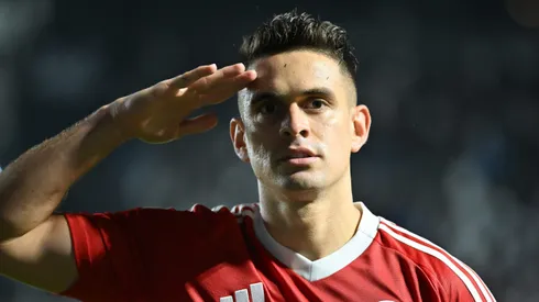 SP – SANTOS – 23/07/2025 – BRASILEIRO A 2025, SANTOS X INTERNACIONAL – Borre jogador do Internacional comemora seu gol durante partida contra o Santos no estadio Vila Belmiro pelo campeonato Brasileiro A 2025. Foto: Jota Erre/AGIF