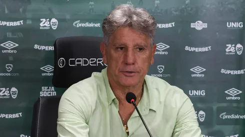 Renato Gaúcho em entrevista coletiva. Foto: Marcelo Gonçalves/Fluminense