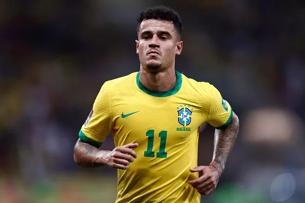 Coutinho não veste a camisa da Seleção Brasileira desde 2022. Foto: Buda Mendes/Getty Images