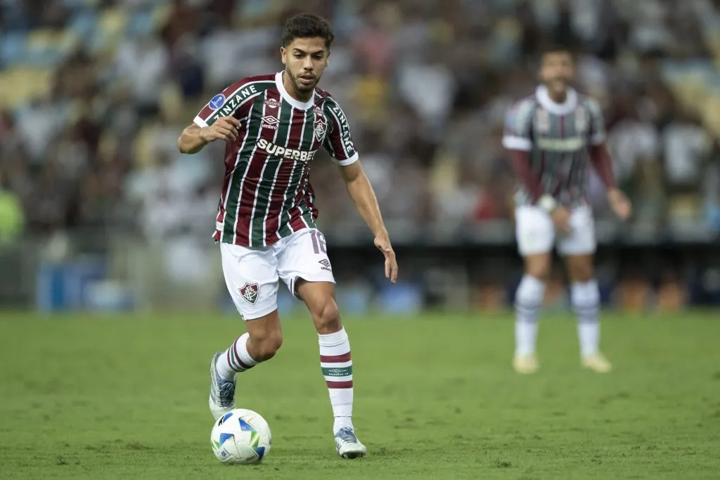 Nonato jogador do Fluminense durante partida contra o Union Espanola pelo campeonato Copa Sul-americana 2025. Foto: Jorge Rodrigues/AGIF