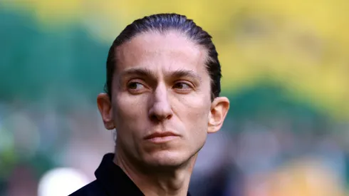 Filipe Luis tecnico do Flamengo durante partida contra o Palmeiras no estadio Arena Allianz Parque pelo campeonato Brasileiro A 2025. Foto: Marcello Zambrana/AGIF
