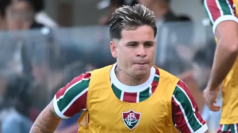 Soteldo jogador do Fluminense durante partida contra o Santos no estadio Vila Belmiro pelo campeonato Brasileiro A 2025.