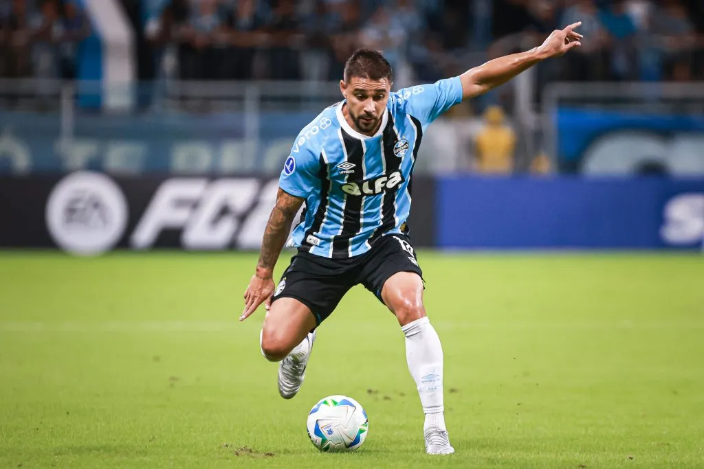 João Pedro jogador do Grêmio durante partida contra o Atletico Grau -Foto: Maxi Franzoi/AGIF