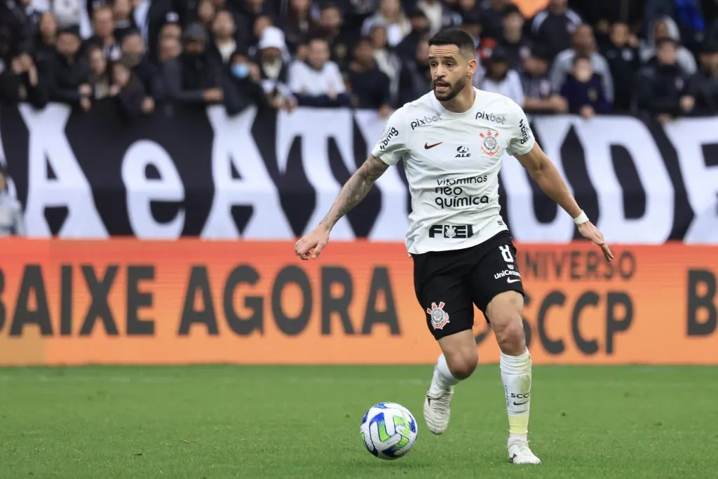 SP – SAO PAULO – 13/08/2023 – BRASILEIRO A 2023, CORINTHIANS X CORITIBA – Renato Augusto jogador do Corinthians durante partida contra o Coritiba no estadio Arena Corinthians pelo campeonato Brasileiro A 2023. Foto: Marcello Zambrana/AGIF