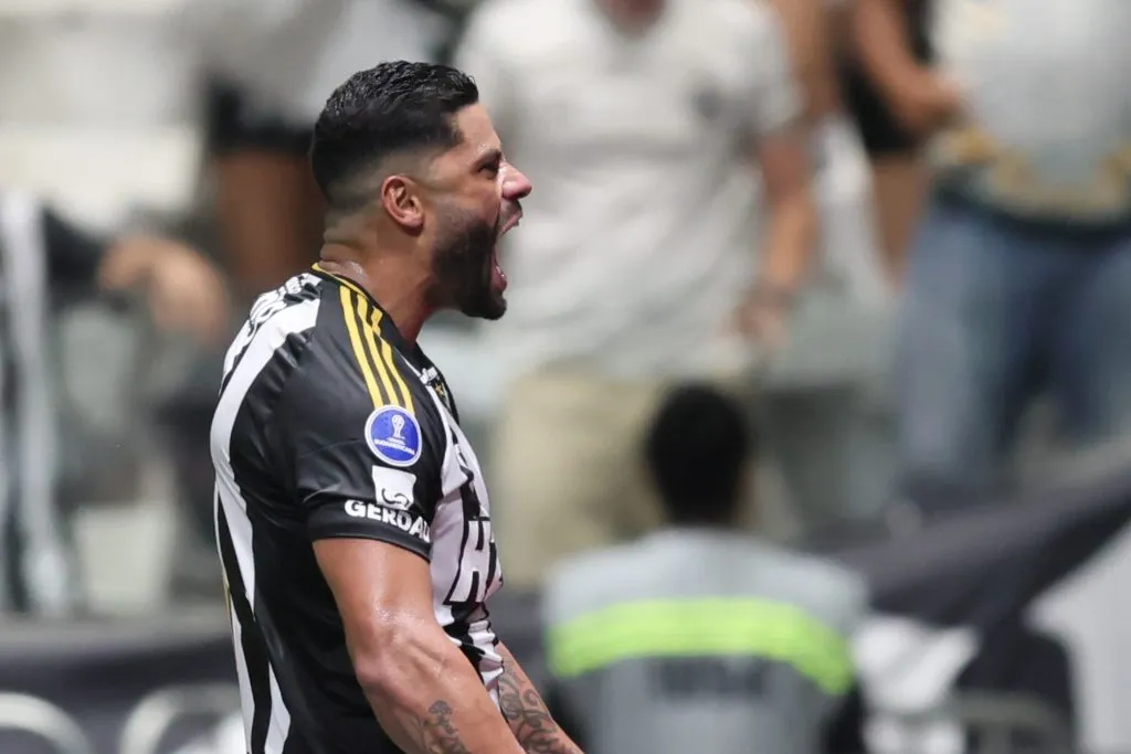 MG – BELO HORIZONTE – 14/08/2025 – COPA SUL-AMERICANA 2025, ATLETICO-MG X GODOY CRUZ – Hulk jogador do Atletico-MG comemora seu gol durante partida contra o Godoy Cruz no estadio Arena MRV pelo campeonato Copa Sul-americana 2025. Foto: Gilson Lobo/AGIF