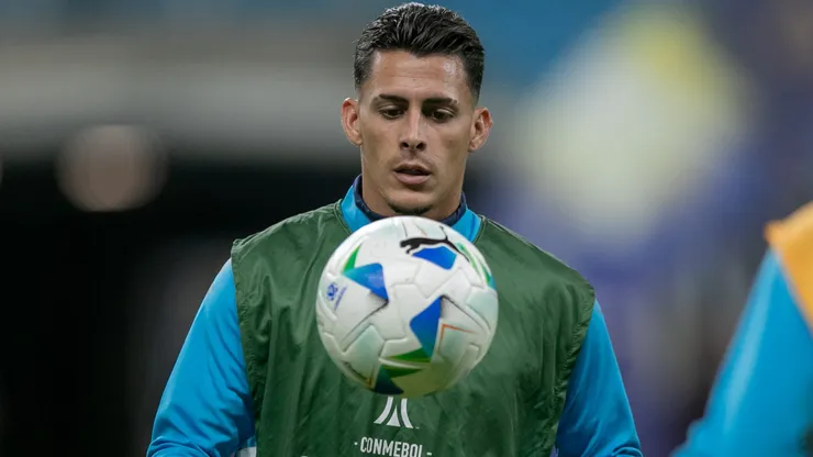 Cristian Pavon jogador do Gremio durante partida contra o Atletico Grau no estadio Arena do Gremio pelo campeonato Copa Sul-americana 2025.
