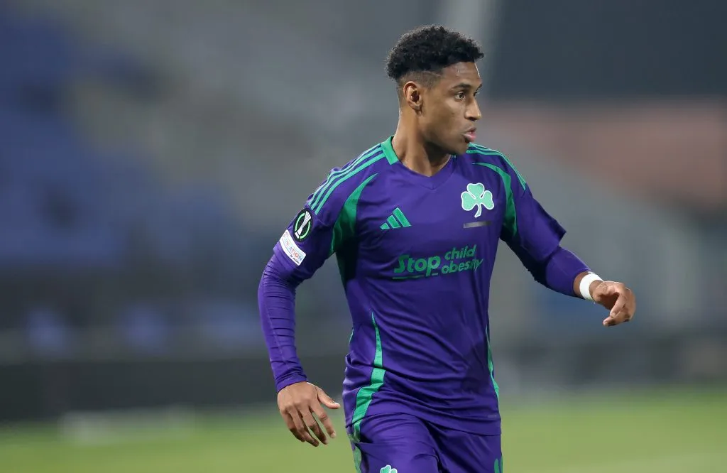 SHREWSBURY, ENGLAND – DECEMBER 12:  Panathinaikos Tete during their UEFA Conference League against The New Saints at The New Meadow, Shrewsbury (Photo by Carl Recine/Getty Images)