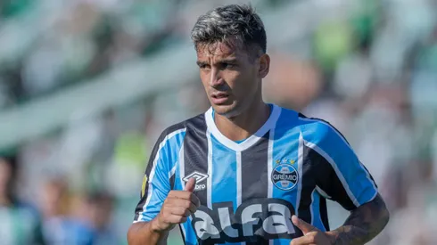 Cristaldo jogador do Gremio durante partida contra o Juventude no estadio Alfredo Jaconi pelo campeonato Gaucho 2025.