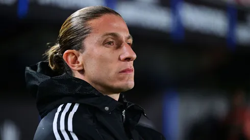 Filipe Luis em Estudiantes x Flamengo. Foto: Marcelo Endelli/Getty Images