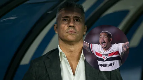 Hernán Crespo saí em defesa de Luciano (Imagem: Fernando Moreno/AGIF/ Ettore Chiereguini/AGIF)