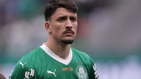 Piquerez jogador do Palmeiras durante partida contra o Ceara no estadio Arena Allianz Parque pelo campeonato Brasileiro A 2025.