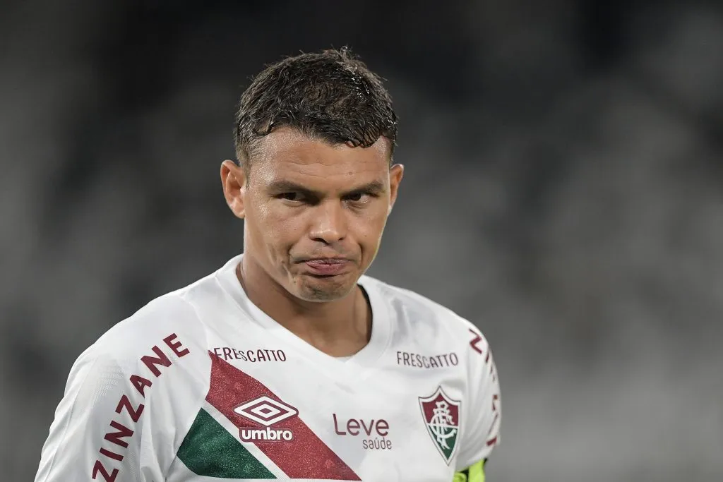 Thiago Silva jogador do Fluminense durante partida contra o Botafogo no estadio Engenhao pelo campeonato Carioca 2025. Foto: Thiago Ribeiro/AGIF