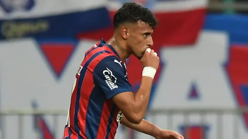 BA – SALVADOR – 06/09/2025 – COPA DO NORDESTE 2025. FINAL, BAHIA X CONFIANCA – Lucho Rodriguez jogador do Bahia comemora seu gol durante partida contra o Confianca no estadio Fonte Nova pelo campeonato Copa Do Nordeste 2025. Foto: Jhony Pinho/AGIF