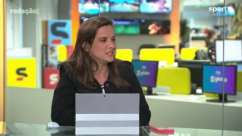 Camila Carelli opinou sobre o Internacional. Foto: Reprodução/SporTV