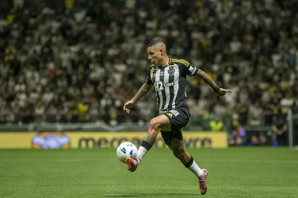 Arana jogador do Atletico-MG durante partida contra o Bolivar no estadio Arena MRV pelo campeonato Copa Sul-americana 2025. Foto: Fernando Moreno/AGIF