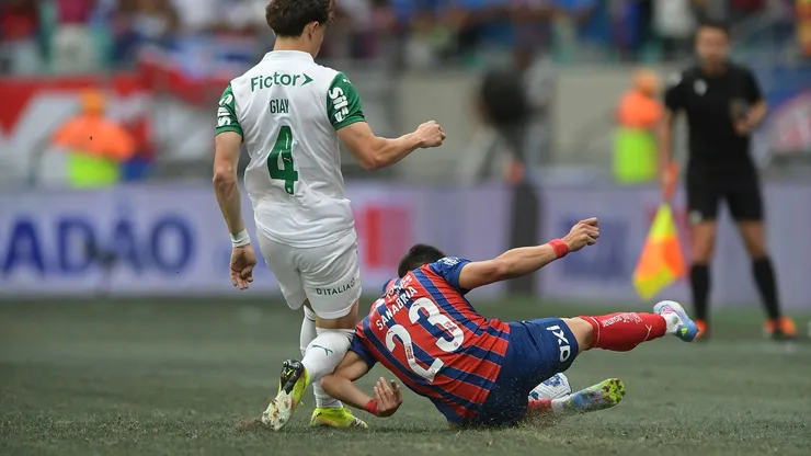 Giay em Bahia x Palmeiras pelo Brasileirão 2025. Foto: Jhony Pinho/AGIF