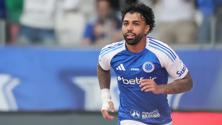 Gabriel Barbosa Gabigol jogador do Cruzeiro comemora seu gol durante partida contra o Juventude no estadio Mineirao pelo campeonato Brasileiro A 2025.