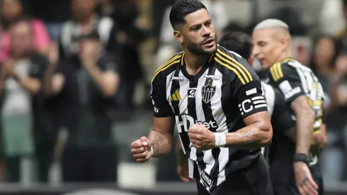 MG – BELO HORIZONTE – 14/08/2025 – COPA SUL-AMERICANA 2025, ATLETICO-MG X GODOY CRUZ – Hulk jogador do Atletico-MG comemora seu gol durante partida contra o Godoy Cruz no estadio Arena MRV pelo campeonato Copa Sul-americana 2025. Foto: Gilson Lobo/AGIF