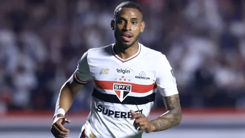 SP – SAO PAULO – 19/08/2025 – COPA LIBERTADORES 2025, SAO PAULO X ATLETICO NACIONAL – Andre Silva jogador do Sao Paulo durante partida contra o Atletico Nacional no estadio Morumbi pelo campeonato Copa Libertadores 2025. Foto: Marcello Zambrana/AGIF