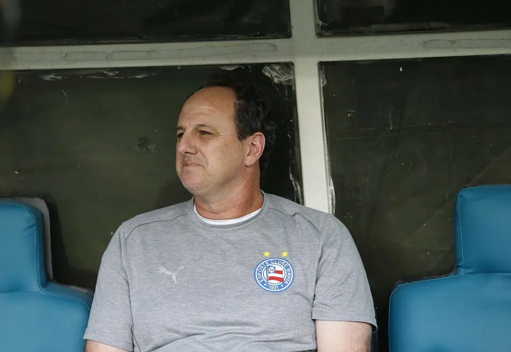 Rogerio Ceni tecnico do Bahia durante partida contra o Palmeiras no estadio Fonte Nova pelo campeonato Brasileiro A 2025. Foto: Marcio Jose/AGIF