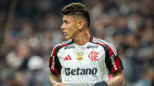 SP – SAO PAULO – 28/09/2025 – BRASILEIRO A 2025, CORINTHIANS X FLAMENGO -Jorge Carrascal jogador do Flamengo durante partida contra o Corinthians no estadio Arena Corinthians pelo campeonato Brasileiro A 2025. Foto: Joisel Amaral/AGIF