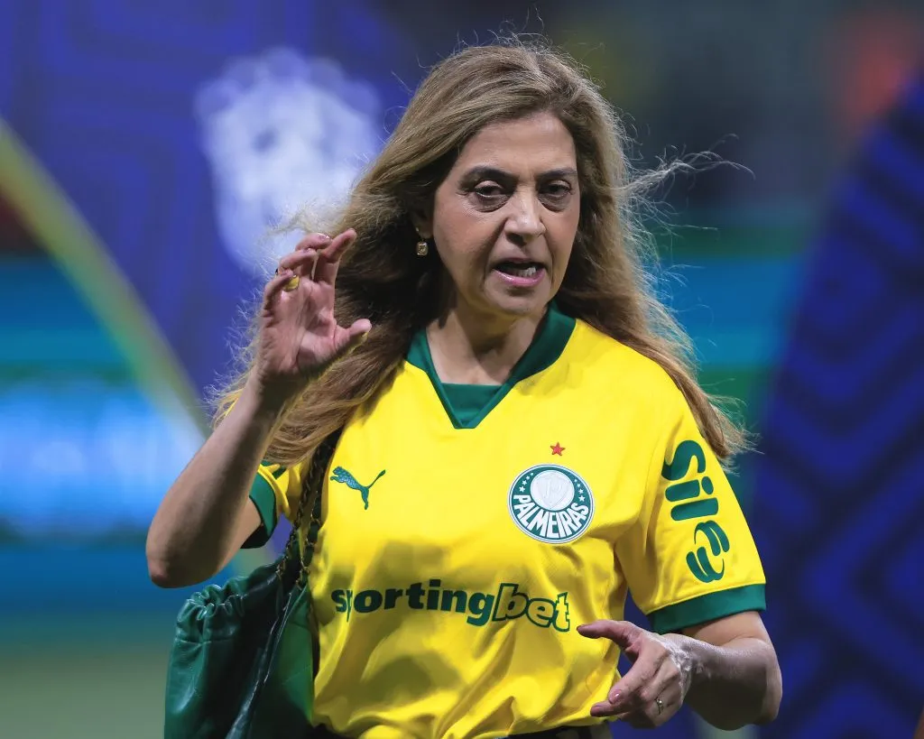 SP – SAO PAULO – 20/09/2025 – BRASILEIRO A 2025, PALMEIRAS X FORTALEZA – leila pereira presidente do Palmeiras durante partida contra o Fortaleza no estadio Arena Allianz Parque pelo campeonato Brasileiro A 2025. Foto: Ettore Chiereguini/AGIF