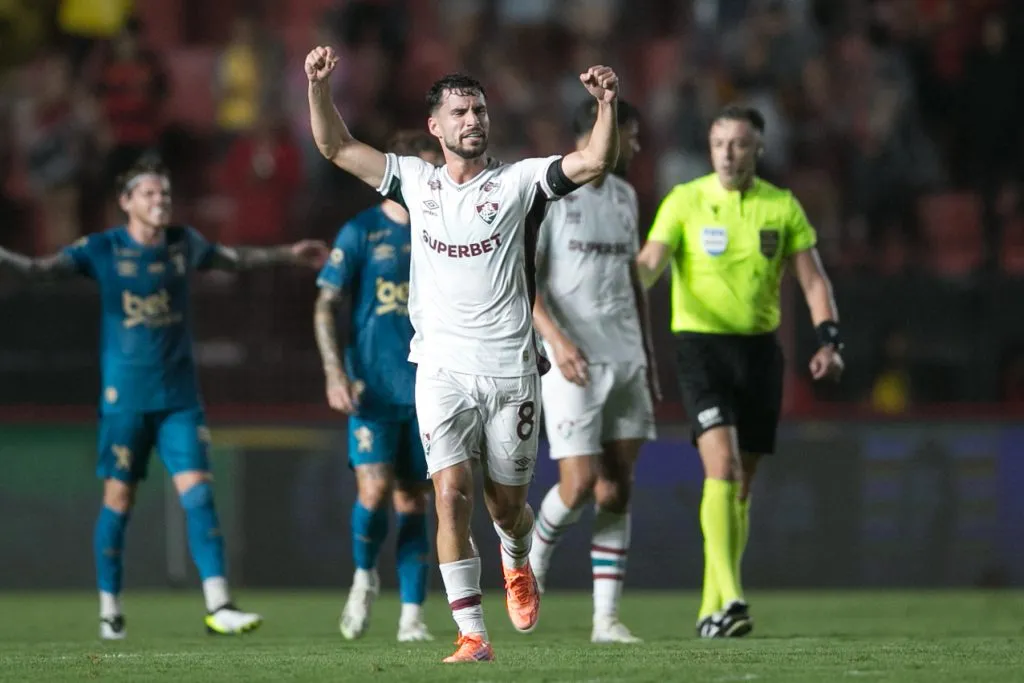 PE – RECIFE – 01/10/2025 – BRASILEIRO A 2025, SPORT X FLUMINENSE – Martinelli jogador do Fluminense durante a partida contra o Sport na Ilha do Retiro em Recife (PE), pelo Campeonato Brasileiro Serie A 2025. Foto: Marlon Costa/AGIF