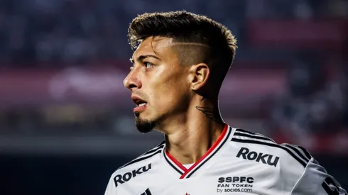Rigoni jogador do Sao Paulo durante partida contra o Ceara no estadio Morumbi pelo campeonato Brasileiro A 2022.
