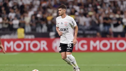 Hugo jogador do Corinthians durante partida contra o Nacional no estadio Arena Corinthians pelo campeonato Copa Sul-Americana 2024.