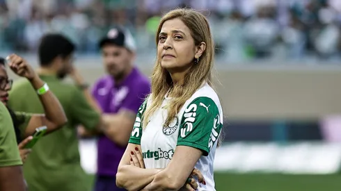 SP – BARUERI – 12/04/2025 – BRASILEIRO A 2025, PALMEIRAS X CORINTHIANS – Leila Pereira presidente do Palmeiras antes da partida contra o Corinthians no estadio Arena Barueri pelo campeonato Brasileiro A 2025. Foto: Fabio Giannelli/AGIF