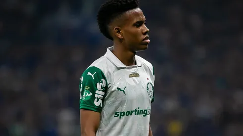 MG – BELO HORIZONTE – 01/06/2025 – BRASILEIRO A 2025, CRUZEIRO X PALMEIRAS – Estevao jogador do Palmeiras durante partida contra o Cruzeiro no estadio Mineirao pelo campeonato Brasileiro A 2025. Foto: Fernando Moreno/AGIF