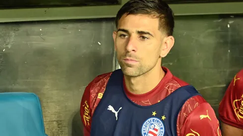 Nicolas Acevedo, jogador do Bahia, durante partida contra o Ceara no estadio Fonte Nova pelo campeonato Copa Do Nordeste 2025. Foto: Walmir Cirne/AGIF