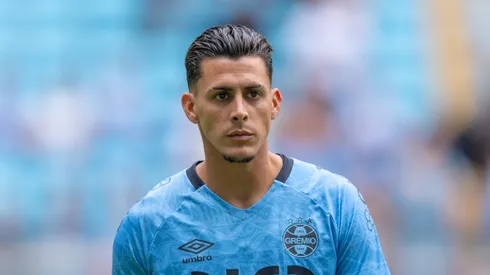 RS - PORTO ALEGRE - 13/04/2025 - BRASILEIRO A 2025, GREMIO X FLAMENGO - Cristian Pavon jogador do Gremio durante partida contra o Flamengo no estadio Arena do Gremio pelo campeonato Brasileiro A 2025. Foto: Liamara Polli/AGIF