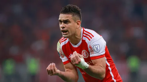 RS – PORTO ALEGRE – 23/07/2024 – COPA SUL-AMERICANA 2024, INTERNACIONAL X ROSARIO CENTRAL – Rafael Borre jogador do Internacional durante partida contra o Rosario Central no estadio Beira-Rio pelo campeonato Copa Sul-Americana 2024. Foto: Maxi Franzoi/AGIF