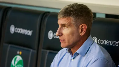 Martin Palermo tecnico do Fortaleza durante partida contra o Juventude no estadio Alfredo Jaconi pelo campeonato Brasileiro A 2025. Foto: Luiz Erbes/AGIF