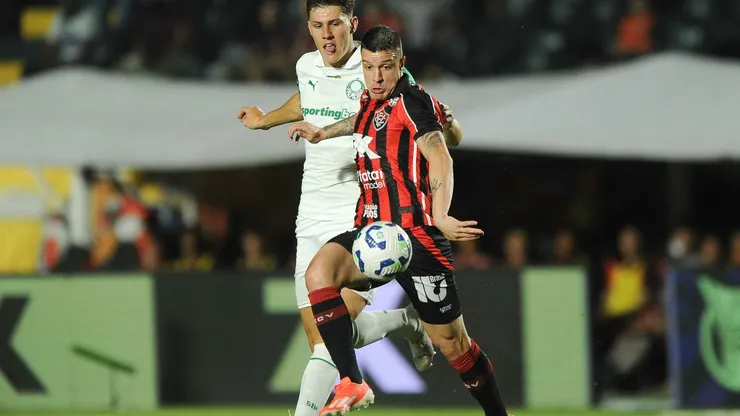 Vitória x Palmeiras no primeiro turno do Brasileirão 2025. Foto: Jhony Pinho/AGIF