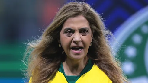 Leila Pereira presidente do Palmeiras durante partida contra o Fortaleza no estádio Arena Allianz Parque pelo campeonato Brasileiro A 2025. Foto: Ettore Chiereguini/AGIF