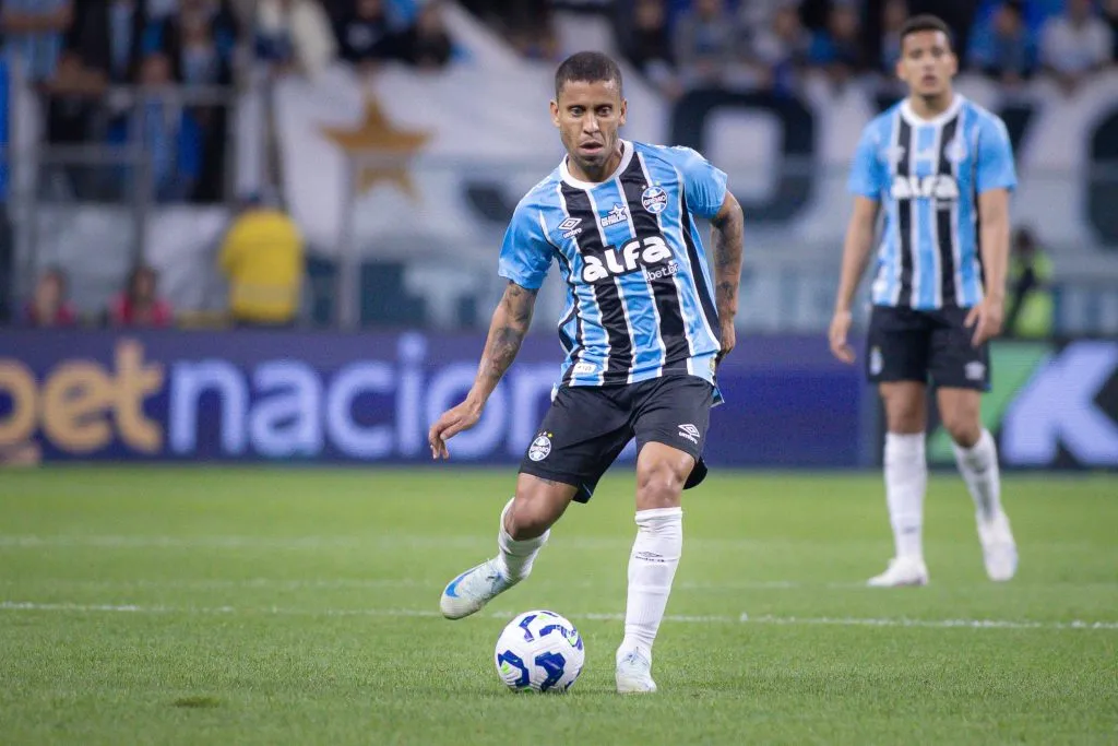 Marcos Rocha jogador do Gremio durante partida contra o Botafogo no estadio Arena do Gremio pelo campeonato Brasileiro A 2025. Foto: Maxi Franzoi/AGIF