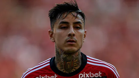 Erick Pulgar jogador do Flamengo durante partida contra o Corinthians no estadio Maracana pelo campeonato BRASILEIRO A 2023. Foto: Thiago Ribeiro/AGIF