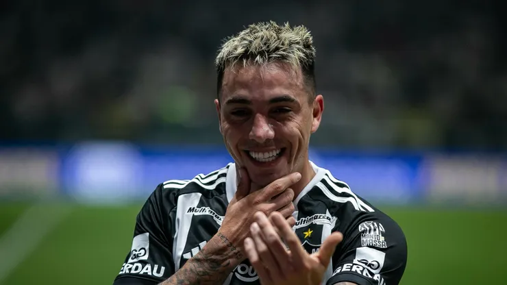 MG - BELO HORIZONTE - 07/08/2024 - COPA DO BRASIL 2024, ATLETICO-MG X CRB -Saravia jogador do Atletico-MG comemora seu gol durante partida contra o CRB no estadio Arena MRV pelo campeonato Copa Do Brasil 2024. Foto: Fernando Moreno/AGIF
