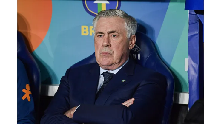 Carlo Ancelotti durante confronto contra o Chile nas Eliminatórias da Copa do Mundo.