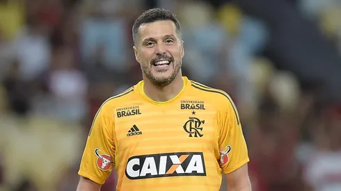 Júlio César durante partida entre Flamengo e América-MG em 2018.